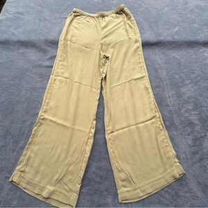 Uniqlo Pants Womens Small Tan Wide Leg